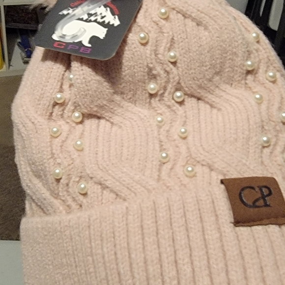 New in package pink and gray rhinestone beanie stocking cap each sold separately - Picture 12 of 13